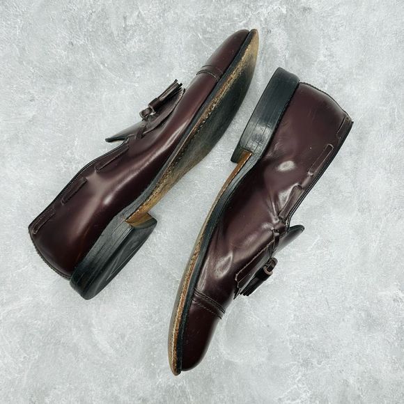 Ellen Edmonds Cap Toe Braided Tassel Slip On Brown Men’s Dress Loafer Shoes size - Picture 8 of 16